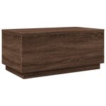 vidaXL Table basse avec lumières LED chêne marron 90x50x40 cm