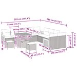 vidaXL Ensemble de canapé de jardin 13 Pièces Beige et Gris clair