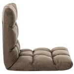 vidaXL Chaise pliable de sol Taupe Microfibre