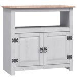 vidaXL Meuble TV Gamme Corona pin mexicain Gris 80x43x78 cm