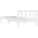 vidaXL Cadre de lit sans matelas blanc bois massif
