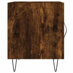 vidaXL Table de chevet chêne fumé 40x40x50 cm bois d'ingénierie