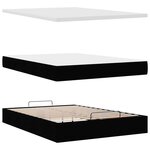 VidaXL Cadre de lit ottoman avec matelas noir 140x200 cm similicuir