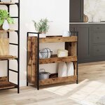 vidaXL Chariot de cuisine Manuel Bois ancien 70 x 30 x 82 cm