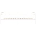 vidaXL Cadre de lit de jour sans matelas blanc métal 90x200 cm