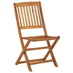 vidaXL Mobilier à dîner de jardin pliable 5 Pièces Bois d'acacia solide