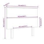 vidaXL Tête de lit 79x6x82 5 cm Bois massif de pin
