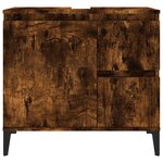 vidaXL Armoire de bain chêne fumé 65x33x60 cm bois d'ingénierie