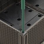 vidaXL Jardinière avec treillis marron 120x40x142 5 cm PP