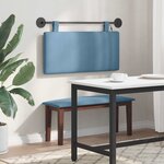 vidaXL Tête de lit suspendue Bleu Tissu en velours côtelé