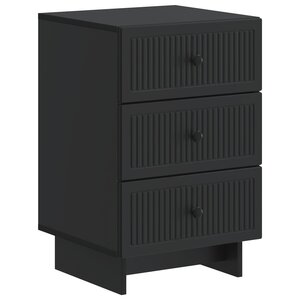vidaXL Cabinet de chevet Noir 43 x 41 x 66 5 cm Bois d'ingénierie
