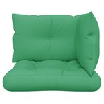 vidaXL Coussins de palette 3 Pièces vert tissu