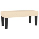 vidaXL Sommier à lattes de lit avec matelas Crème 90x200 cm Tissu