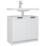 vidaXL Armoire salle de bain Blanc 64 5x33 5x59 cm Bois d'ingénierie
