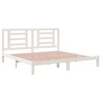 vidaXL Cadre de lit sans matelas blanc 200x200 cm bois massif de pin