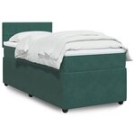 vidaXL Sommier à lattes de lit avec matelas Vert foncé 90x190 cm