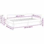 vidaXL Cadre de lit d'angle avec tête de lit Crème 80 x 200 cm tissu