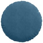 vidaXL Coussins de siège 2 Pièces Bleu Ø 40 x 13 cm Velours