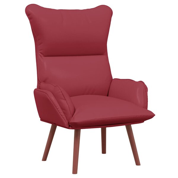 vidaXL fauteuil Bordeaux 69 x 74 x 93 cm Cuir artificiel