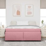 vidaXL Cadre de lit avec matelas Rose 180 x 200 cm tissu