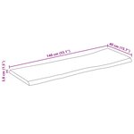 vidaXL Dessus de table 140x40x3 8 cm rectangulaire bois massif acacia