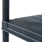 vidaXL Étagères de rangement 5 Pièces Noir 125 kg 60x30x180 cm Plastique