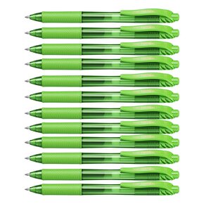 Stylo roller à encre gel EnerGel-X BL107  vert clair x 12 PENTEL