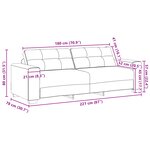 vidaXL Ensemble de Canapés 2 Pièces avec Coussins Tissu Gris Nuage