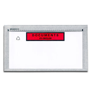 Lot de 500 pochettes documents ci-inclus pac-list dl