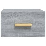 vidaXL Table de chevet murale sonoma gris 35x35x20 cm
