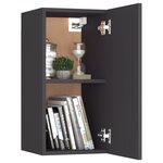 vidaXL Meuble TV Gris 30 5x30x60 cm Bois d’ingénierie