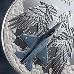 UKRAINIAN FALCONS 1 Oz Silver Coin 5 Cedis Ghana 2024