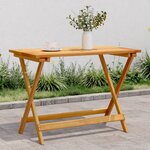 vidaXL Table pliable de jardin 90x52 5x65 cm bois d'acacia solide