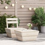 vidaXL Salon de jardin 2 Pièces Bois d'épicéa imprégné