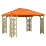 vidaXL Belvédère 4x3 m Orange