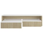 vidaXL Ensemble de tables basses gigognes Blanc chêne 100x100x26 5 cm
