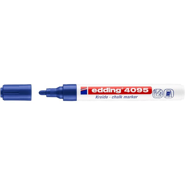 Marqueur craie liquide 4095 bleu 2-3 mm EDDING