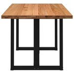 vidaXL Table à manger marron clair bois de chêne massif rectangulaire