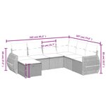 vidaXL Salon de jardin avec coussins 7Pièces mélange beige résine tressée