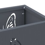 vidaXL Porte-parapluie Anthracite 15 5 x 15 5 x 49 cm Métal