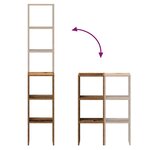 vidaXL Bibliothèques 2 Pièces empilable vieux bois bois d'ingénierie