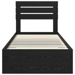 vidaXL Cadre de lit avec tiroir avec tête de lit Bois d'ingénierie