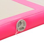 vidaXL Tapis gonflable de gymnastique avec pompe 800x100x10cm PVC Rose