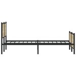 vidaXL Cadre de lit en métal sans matelas chêne sonoma 180x200 cm