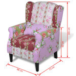 vidaXL Fauteuil avec design de patchwork Tissu