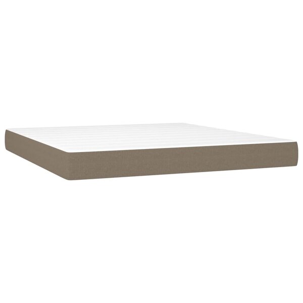 vidaXL Matelas de lit à ressorts ensachés fermeté moyenne Taupe 180x200x20 cm Tissu