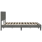 vidaXL Cadre de lit avec tête de lit Gris foncé 120 x 190 cm Velours