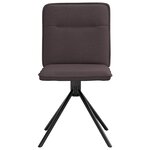 vidaXL Chaises à manger lot de 2 marron foncé tissu