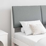 vidaXL Tête de lit capitonnée Gris clair 150 cm Pin massif