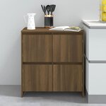 vidaXL Buffets 2 Pièces Chêne marron 70x41x75 cm Bois d'ingénierie